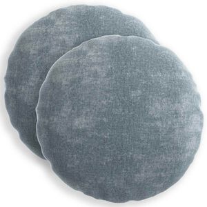 vidaXL Kussensloop 2 st HEERLEN Lichtblauw &Oslash; 50 cm Chenille Stof