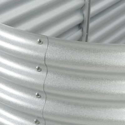vidaXL Plantenbak verhoogd 400x80x44 cm gegalvaniseerd staal zilver
