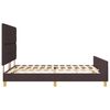 vidaXL Bedframe met hoofdeinde Donkerbruin 180 x 200 cm Stof