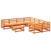 vidaXL 9-delige Loungeset massief grenenhout wasbruin