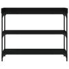 vidaXL Wandtafel met schappen 100x30x80 cm zwart