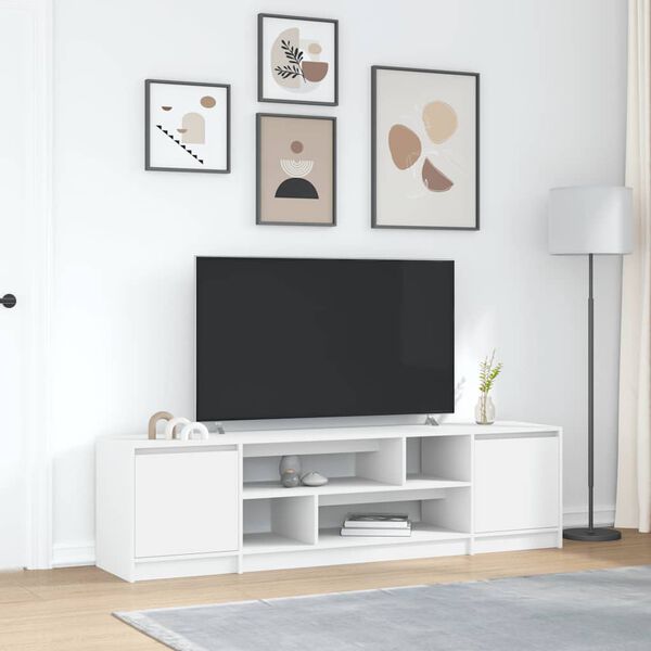 vidaXL Tv-meubel 188,5x41x50 cm spaanplaat wit