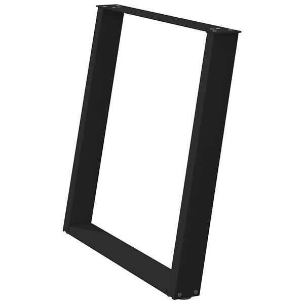 vidaXL Eettafelpoten 2 st U-vormig 70x(72-73) cm staal zwart