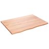 vidaXL Wastafelblad 80x60x2 behandeld massief hout lichtbruin