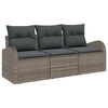 vidaXL Tuin Sofa Set Grijs poly rattan