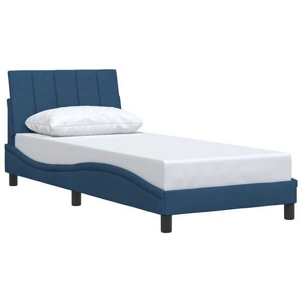 vidaXL Bedframe zonder matras "Hanko" 90x190 cm stof blauw