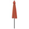 vidaXL Balkonparasol half met aluminium paal 300x155x223 cm terracotta
