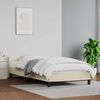 vidaXL Bedframe met hoofdeinde zonder matras 90x200 cm crèmekleurig