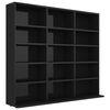 vidaXL Cd-kast 100x23x89,5 cm bewerkt hout hoogglans zwart