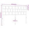 vidaXL Hoofdbord 135 cm metaal zwart