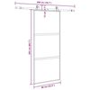 vidaXL Schuifdeur met beslagset 90x205 cm gehard glas zwart