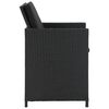 vidaXL 5-delige Tuinset met kussens poly rattan zwart