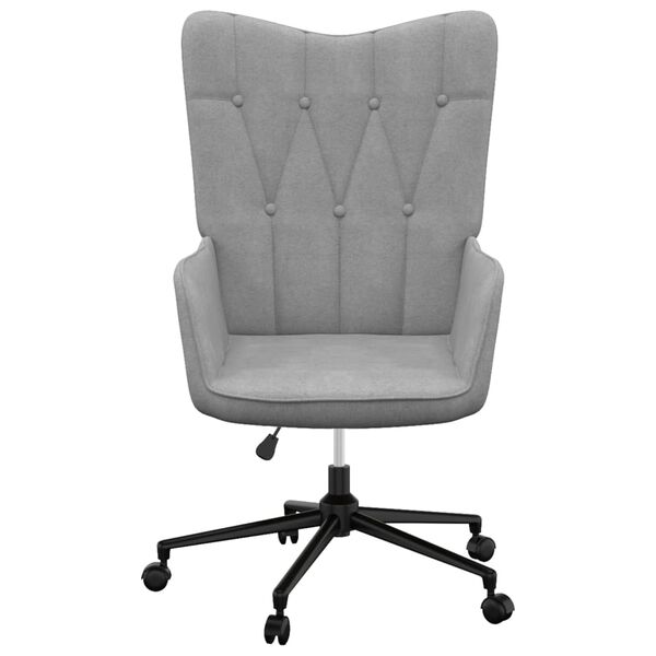 vidaXL Relaxstoel stof lichtgrijs