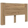 vidaXL Hoofdbord Kast met LED Artisan Eik Bewerkt hout