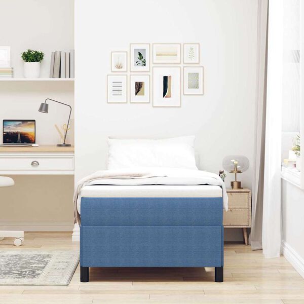 vidaXL Boxspringbed Blauw 100 x 200 cm Fluweel