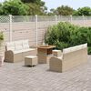 vidaXL Tuin Sofa Set met kussen met opslag 10 pcs Beige en Cr&egrave;me