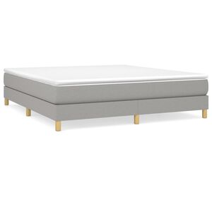 vidaXL Boxspring bed stof lichtgrijs 160x200 cm