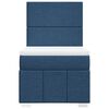 vidaXL Boxspring met matras stof blauw 90x190 cm