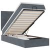 vidaXL Ottoman bed met matrassen en LED's 90x190cm fluweel donkergrijs