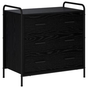 vidaXL Ladenkast Zwart eiken 70 x 39,5 x 71 cm Bewerkt hout