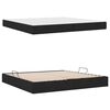 vidaXL Opbergbed met matras met matras Zwart 200 x 200 cm Polyester