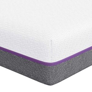 vidaXL Traagschuimmatras Medium 80 x 160 cm Wit en Grijs
