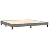 vidaXL Boxspring met matras stof donkergrijs 200x200 cm