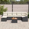 vidaXL Tuin Sofa Set met kussen met opslag 8 pcs Zwart Poly riet