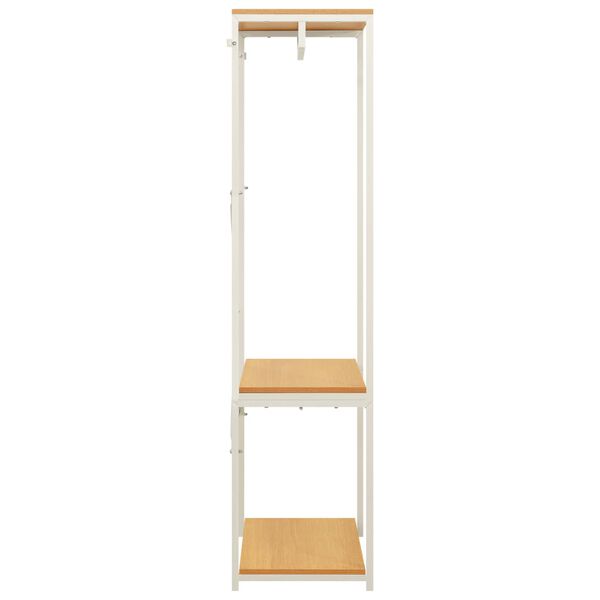 vidaXL Kledingkast 60x40x167 cm metaal spaanplaat wit en eikenkleurig