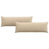 vidaXL Sofa Kussens 2 st Stof Cr&egrave;me 120 x 40 cm