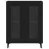 vidaXL Dressoir 69,5x34x90 cm bewerkt hout zwart