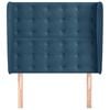 vidaXL Hoofdbord met randen 103x23x118/128 cm fluweel donkerblauw