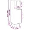 vidaXL Badkamer Kast Zwart Eiken 30 x 30 x 100 cm Bewerkt hout