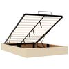 vidaXL Ottoman bed met matras 140x190cm stof cr&egrave;mekleurig