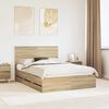 vidaXL Bedframe met lade Sonoma Eiken 140 x 190 cm Ingenieurshout
