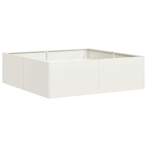 vidaXL Plantenbak 100x100x30 cm staal wit