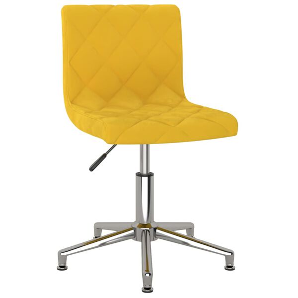 vidaXL Eetkamerstoelen draaibaar 4 st fluweel mosterdgeel