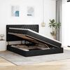 vidaXL Opbergbed met LED met matras Zwart 180 x 200 cm Polyester