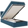 vidaXL Ottoman bed met matras en LED's 100x200 cm fluweel donkerblauw