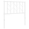 vidaXL Vervangend hoofdbord 80 cm metaal wit