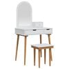 vidaXL Toilettafel Set FAUSKE 4 pcs Wit 76 x 50 x 143 cm