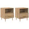 vidaXL Nachtkastje 2 st Bruin 40 x 35 x 47,5 cm Bewerkt hout
