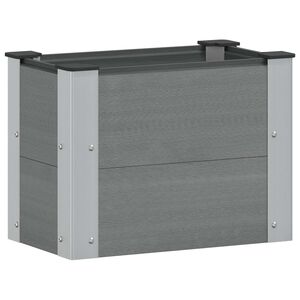 vidaXL Verhoogde plantenbak Grijs 50 x 30 x 36 cm WPC en Aluminium