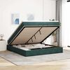 vidaXL Ottoman bed met matrassen 200x200cm fluweel donkergroen
