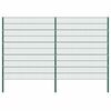 vidaXL Schuttingpaneel met palen ijzer 349x200 cm groen