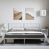 vidaXL Bedframe met hoofdbord metaal wit 183x213 cm