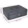 vidaXL Cash Box met slot Zwart 30 x 24 x 9 cm Staal