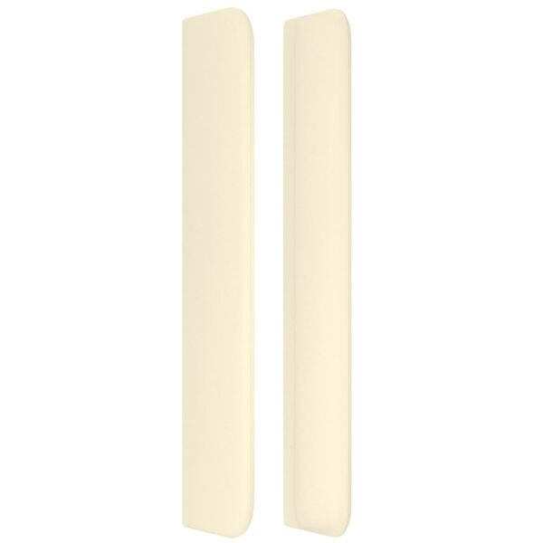 vidaXL Hoofdbord met randen 93x16x118/128 cm kunstleer cr&egrave;mekleurig