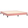 vidaXL Bedframe fluweel roze 160x200 cm
