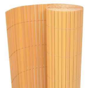 vidaXL Tuinafscheiding dubbelzijdig 90x300 cm PVC geel